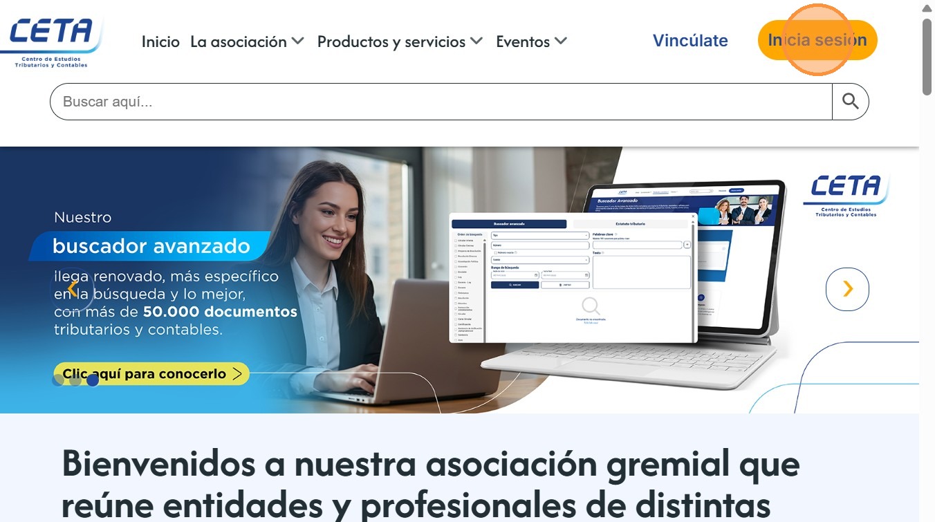 Botón Inicia sesión