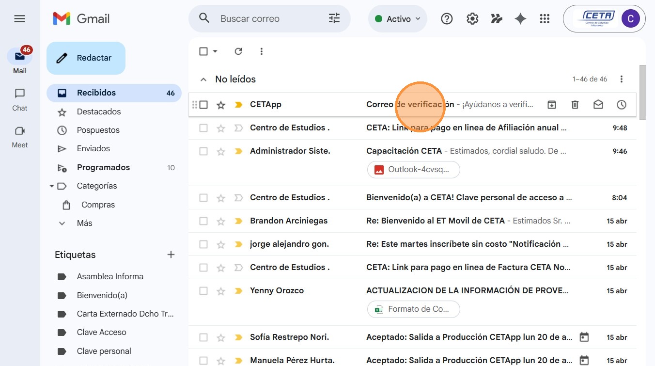 Bandeja de entrada