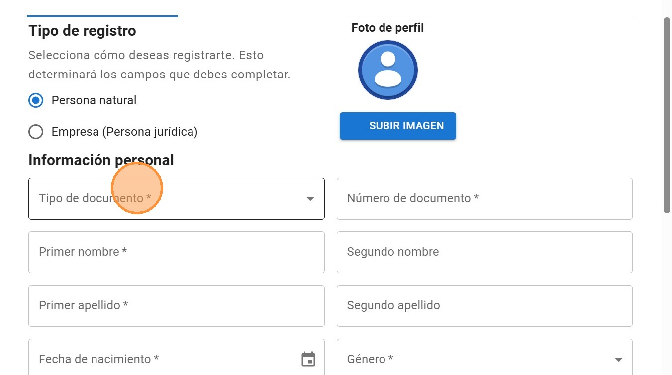 Registro Persona Natural