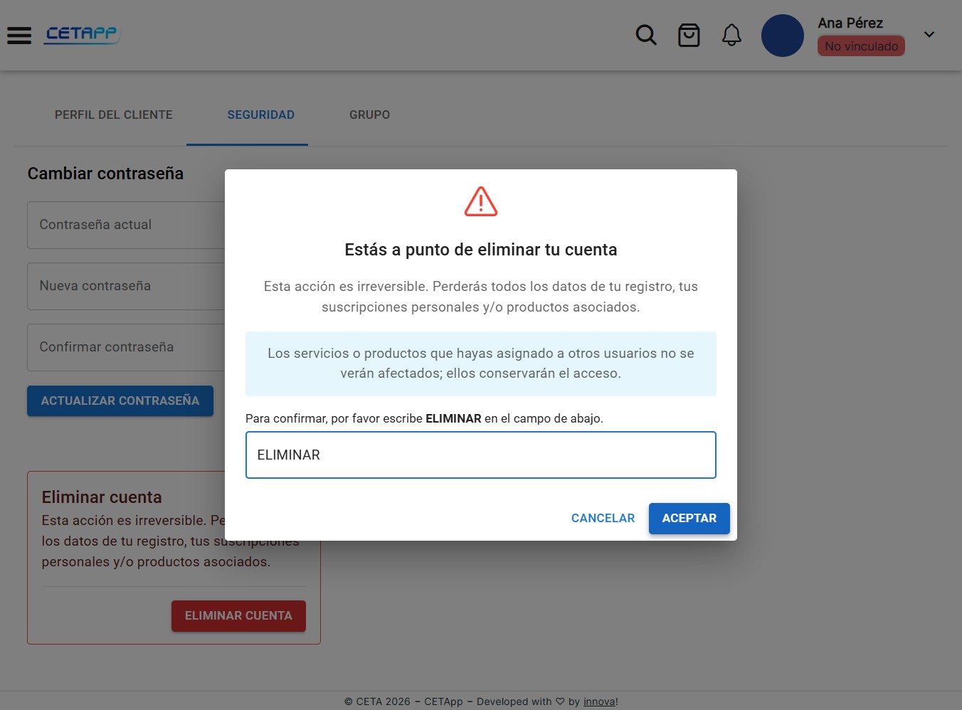 Clic en Aceptar