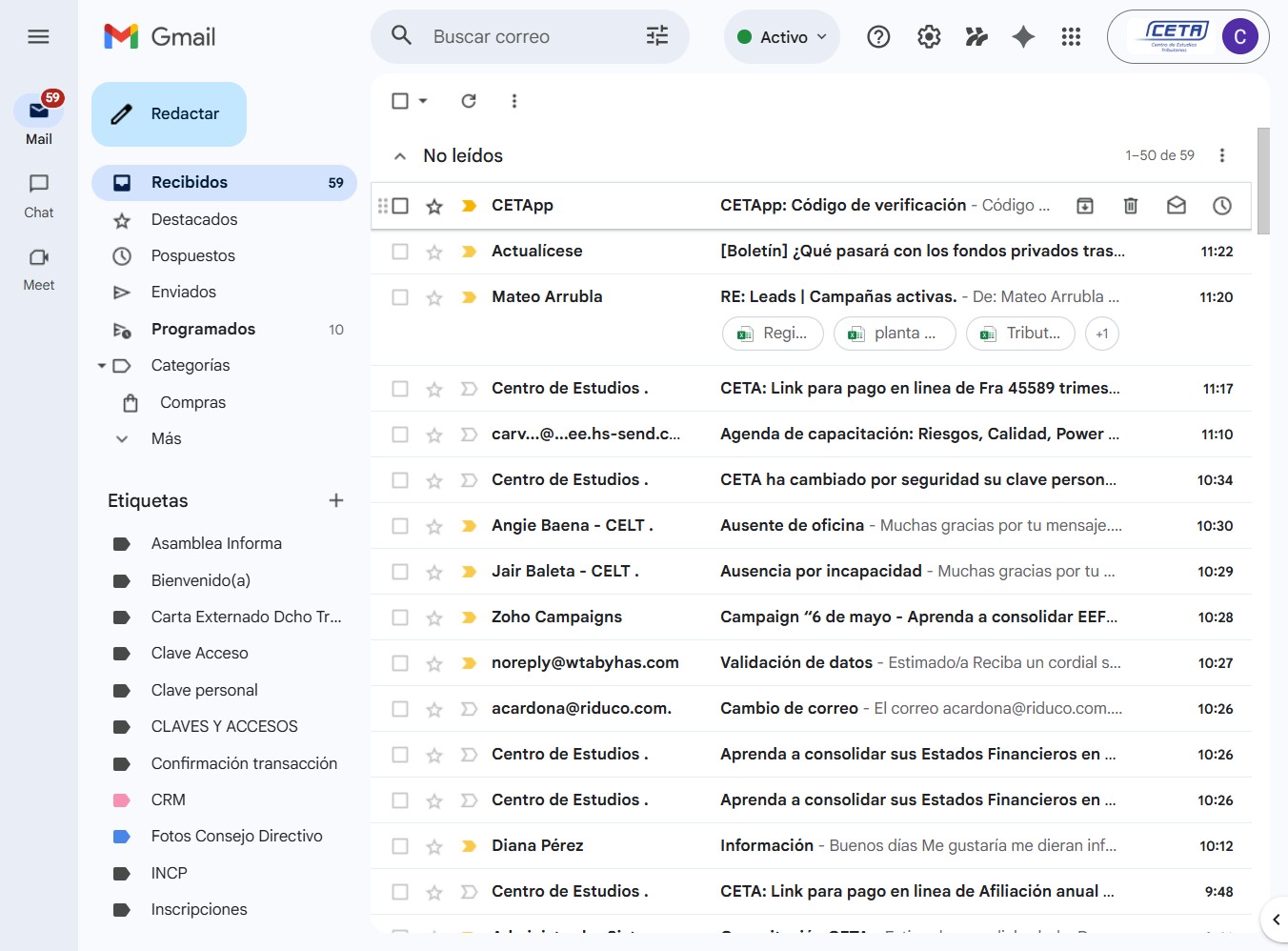 Bandeja de correo