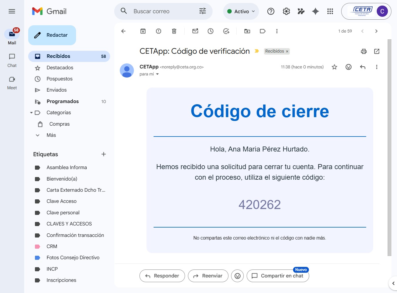 Código de 6 dígitos